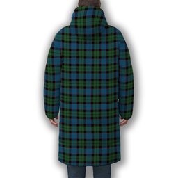 ScotsTee Shop Scottish Ferguson of Balquhidder Ancient Premium Tartan Long Down Jacket Winter White Duck Down Plaid