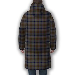 ScotsTee Shop Scottish Gayre Hunting Premium Tartan Long Down Jacket Winter White Duck Down Plaid