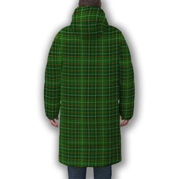 ScotsTee Shop Scottish Foster Hunting Premium Tartan Long Down Jacket Winter White Duck Down Plaid