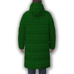 ScotsTee Shop Scottish Don (Tribe-of-Mar) Premium Tartan Long Down Jacket Winter White Duck Down Plaid