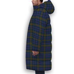ScotsTee Shop Scottish Edmonstone of Duntreath Premium Tartan Long Down Jacket Winter White Duck Down Plaid