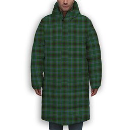 ScotsTee Shop Scottish Duncan of Sketraw Premium Tartan Long Down Jacket Winter White Duck Down Plaid