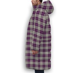ScotsTee Shop Scottish Dunlop Dress Premium Tartan Long Down Jacket Winter White Duck Down Plaid