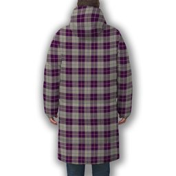 ScotsTee Shop Scottish Dunlop Dress Premium Tartan Long Down Jacket Winter White Duck Down Plaid
