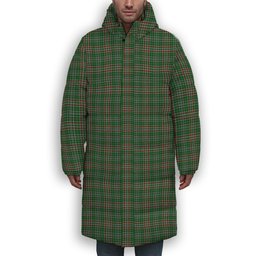 ScotsTee Shop Scottish Gayre Dress Premium Tartan Long Down Jacket Winter White Duck Down Plaid