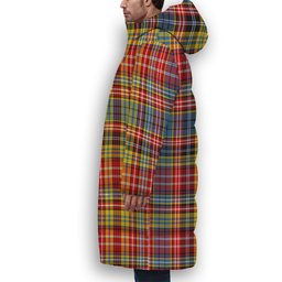 ScotsTee Shop Scottish Drummond of Strathallan Modern Premium Tartan Long Down Jacket Winter White Duck Down Plaid