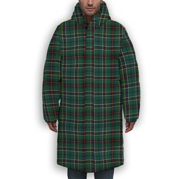 ScotsTee Shop Scottish Duncan of Sketraw Modern Premium Tartan Long Down Jacket Winter White Duck Down Plaid