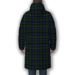 ScotsTee Shop Scottish Farquharson Vestiarium Scoticum Premium Tartan Long Down Jacket Winter White Duck Down Plaid