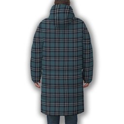 ScotsTee Shop Scottish Earl of St Andrews Premium Tartan Long Down Jacket Winter White Duck Down Plaid