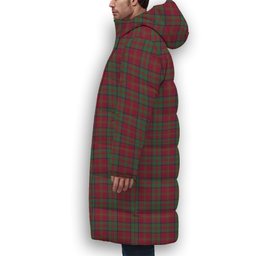 ScotsTee Shop Scottish Donald of Glencoe Modern Premium Tartan Long Down Jacket Winter White Duck Down Plaid