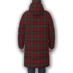 ScotsTee Shop Scottish Donald of Glencoe Modern Premium Tartan Long Down Jacket Winter White Duck Down Plaid