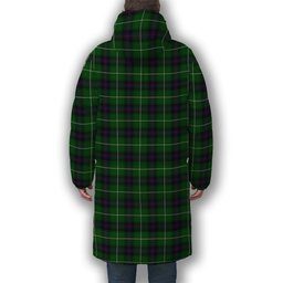 ScotsTee Shop Scottish Donald of The Isles Premium Tartan Long Down Jacket Winter White Duck Down Plaid