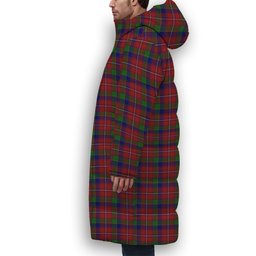 ScotsTee Shop Scottish Fitzgerald Dress Premium Tartan Long Down Jacket Winter White Duck Down Plaid
