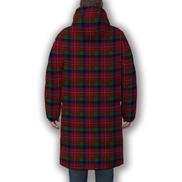 ScotsTee Shop Scottish Fitzgerald Dress Premium Tartan Long Down Jacket Winter White Duck Down Plaid