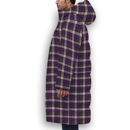 ScotsTee Shop Scottish Donald Dress Modern Premium Tartan Long Down Jacket Winter White Duck Down Plaid