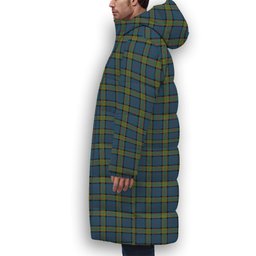 ScotsTee Shop Scottish Dalrymple M of Oxenfoord Premium Tartan Long Down Jacket Winter White Duck Down Plaid
