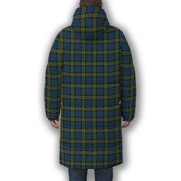 ScotsTee Shop Scottish Dalrymple M of Oxenfoord Premium Tartan Long Down Jacket Winter White Duck Down Plaid