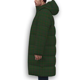ScotsTee Shop Scottish Gayre Bodyguard Premium Tartan Long Down Jacket Winter White Duck Down Plaid