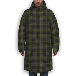 ScotsTee Shop Scottish Davidson Tulloch Dress Premium Tartan Long Down Jacket Winter White Duck Down Plaid