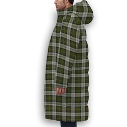 ScotsTee Shop Scottish Gillies Dress Green Premium Tartan Long Down Jacket Winter White Duck Down Plaid