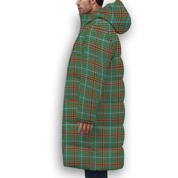 ScotsTee Shop Scottish Gayre Modern Premium Tartan Long Down Jacket Winter White Duck Down Plaid