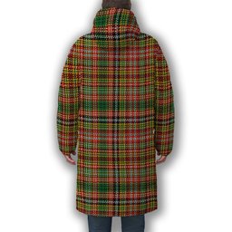 ScotsTee Shop Scottish Drummond of Strathallan Ancient Premium Tartan Long Down Jacket Winter White Duck Down Plaid