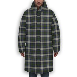 ScotsTee Shop Scottish Cockburn of Ormiston Dress Premium Tartan Long Down Jacket Winter White Duck Down Plaid