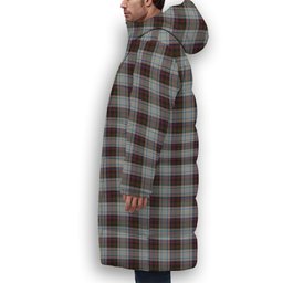 ScotsTee Shop Scottish Donald Dress Ancient Premium Tartan Long Down Jacket Winter White Duck Down Plaid
