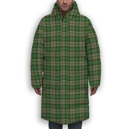 ScotsTee Shop Scottish Dunbar Hunting Ancient Premium Tartan Long Down Jacket Winter White Duck Down Plaid