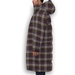 ScotsTee Shop Scottish MacDonald Dress Modern Premium Tartan Long Down Jacket Winter White Duck Down Plaid
