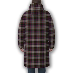 ScotsTee Shop Scottish MacDonald Dress Modern Premium Tartan Long Down Jacket Winter White Duck Down Plaid