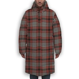 ScotsTee Shop Scottish Little of Morton Rigg Ancient Premium Tartan Long Down Jacket Winter White Duck Down Plaid