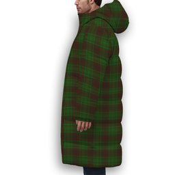ScotsTee Shop Scottish MacAlister of Glenbarr Hunting Premium Tartan Long Down Jacket Winter White Duck Down Plaid