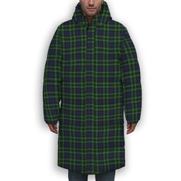 ScotsTee Shop Scottish Graham of Montrose Premium Tartan Long Down Jacket Winter White Duck Down Plaid