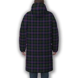 ScotsTee Shop Scottish MacCallum of Berwick Modern Premium Tartan Long Down Jacket Winter White Duck Down Plaid