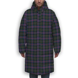 ScotsTee Shop Scottish MacCallum of Berwick Modern Premium Tartan Long Down Jacket Winter White Duck Down Plaid