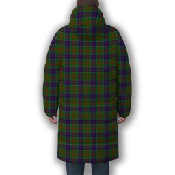 ScotsTee Shop Scottish Stewart of Appin Hunting Modern Premium Tartan Long Down Jacket Winter White Duck Down Plaid