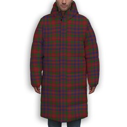 ScotsTee Shop Scottish MacIntyre of Gatehouse Premium Tartan Long Down Jacket Winter White Duck Down Plaid