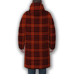 ScotsTee Shop Scottish McDonald of Ardnamurchan Ancient Premium Tartan Long Down Jacket Winter White Duck Down Plaid
