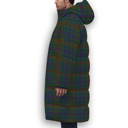 ScotsTee Shop Scottish Tennant Yules Premium Tartan Long Down Jacket Winter White Duck Down Plaid