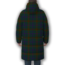 ScotsTee Shop Scottish Tennant Yules Premium Tartan Long Down Jacket Winter White Duck Down Plaid