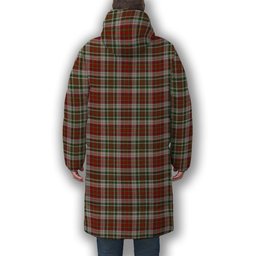 ScotsTee Shop Scottish MacAlister Dress Premium Tartan Long Down Jacket Winter White Duck Down Plaid