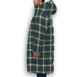 ScotsTee Shop Scottish MacInnes Dress Modern Premium Tartan Long Down Jacket Winter White Duck Down Plaid