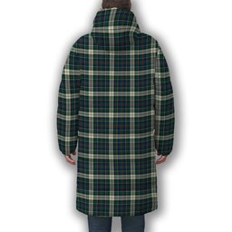 ScotsTee Shop Scottish MacInnes Dress Modern Premium Tartan Long Down Jacket Winter White Duck Down Plaid