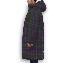 ScotsTee Shop Scottish Hay of Megginch Premium Tartan Long Down Jacket Winter White Duck Down Plaid