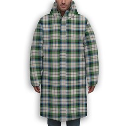 ScotsTee Shop Scottish Macnaghten Dress Ancient Premium Tartan Long Down Jacket Winter White Duck Down Plaid