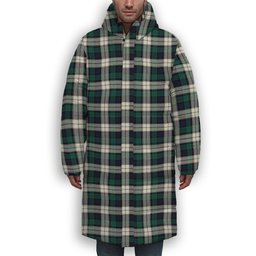 ScotsTee Shop Scottish Graham Dress Modern Premium Tartan Long Down Jacket Winter White Duck Down Plaid