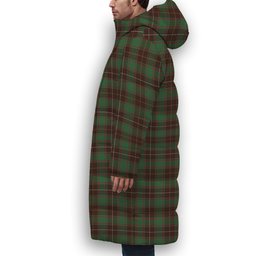 ScotsTee Shop Scottish McFie Hunting Modern Premium Tartan Long Down Jacket Winter White Duck Down Plaid