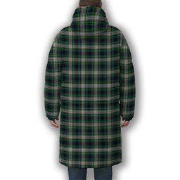 ScotsTee Shop Scottish Johnston Dress Modern Premium Tartan Long Down Jacket Winter White Duck Down Plaid