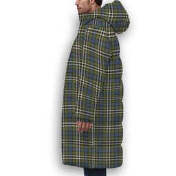 ScotsTee Shop Scottish MacDonell of Glengarry Dress Ancient Premium Tartan Long Down Jacket Winter White Duck Down Plaid